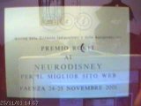 la targa del premio ro(c)kit, vinta dai neurodisney... manca una C...