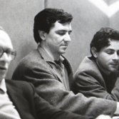 Ennio Morricone con Gianluigi Trevisi e Nicola Conte a cena a Bari nel 1989