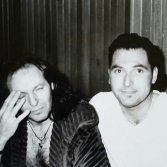 Vasco Rossi e Mauro Leoni nel 1993 ad Ascoli, foto per gentile concessione del secondo