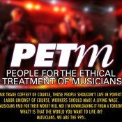diritti musicisti, Il logo di PETM, People for an ethical treatment of musicians