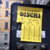 dischi, Un annuncio per l'acquisto di dischi