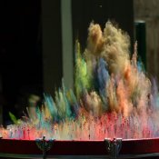 batterista, batteria colore slow motion