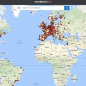 negozio dischi, Mappa negozi di dischi mondo