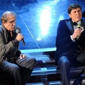 tv, Gianni Morandi e Adriano Celentano