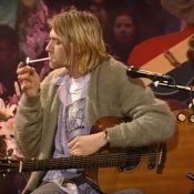 acustico, Kurt Cobain durante l'Unplugged dei Nirvana