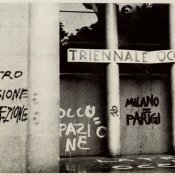 anniversario, L'ingresso del Palazzo della Triennale a Milano nel maggio del 1968 (foto via Wikipedia)