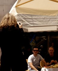 Alessandro Mario Toscano e Tom Verlaine in posa per Patti Smith