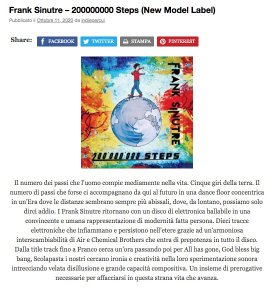 Recensione Frank Sinutre "200.000.000 Steps" su Indiepercui, a cura di Marco Zordan