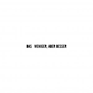album Weniger, aber besser - DAS