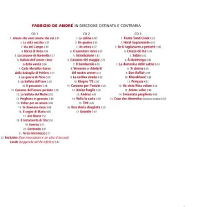 album In Direzione Ostinata e Contraria - Fabrizio De André