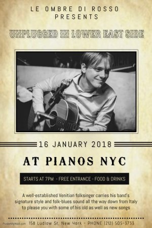 Locandina live at Pianos (Downtown Manhattan)