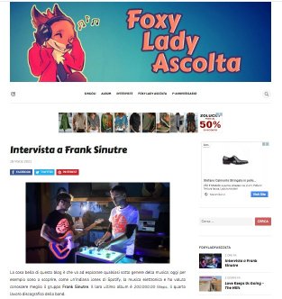 Frank Sinutre intervista su Foxy Lady Ascolta