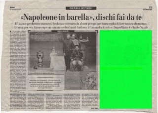 Articolo su "Il Cittadino" di "Napoleone in Barella" e "Caramella Kitsch"