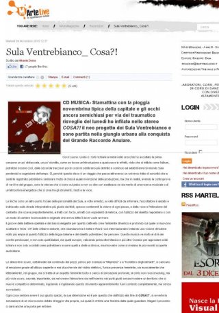 martemagazine- Recensione di "Cosa?" dei Sula Ventrebianco (Subcava Sonora-2010)