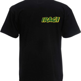 T-shirt Iraci Nera w Logo retro