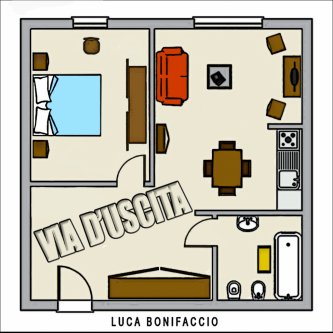 Copertina dell'album Via D'Uscita, di Luca Bonifaccio