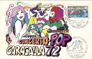 La cartolina del Villa Pamphili Pop Festival (1972)