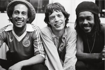 Mick Jagger, Bob Marley e Peter Tosh nel 1978