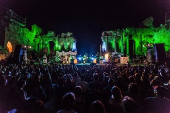 Il palco del Teatro Antico di Taormina