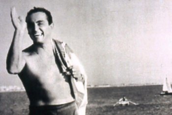 Un frame di Vittorio Gassman in "Il sorpasso"