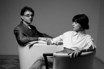 Donato Dozzy ed Eva Geist sulla copertina di Il quadro di Troisi