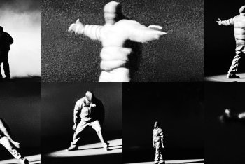 Collage di foto di Kanye al Forum - foto di Silvia Violante Rouge