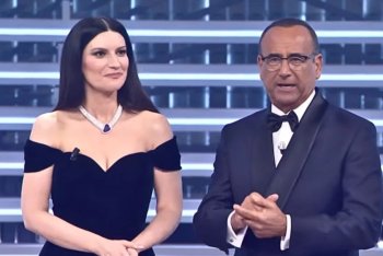 Carlo Conti e Laura Pausini