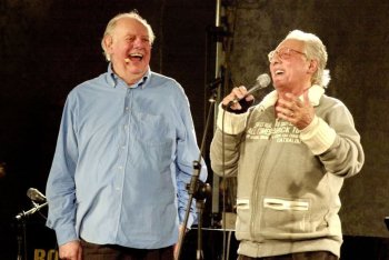 Dario Fo in compagnia di Enzo Jannacci