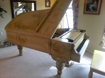 7. Steinway Grand Piano Victorian Art Case, Model C., 1884