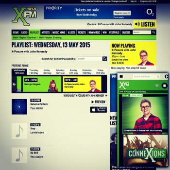 The Actions played by John Kennedy on XFM