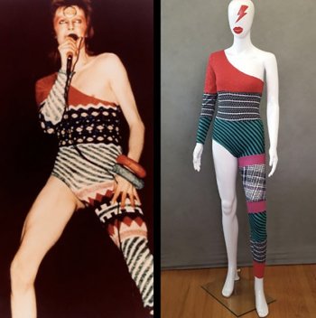 Il costume di David Bowie disegnato ai tempi da Kansai Yamamoto per il tour di “Aladdin Sane”