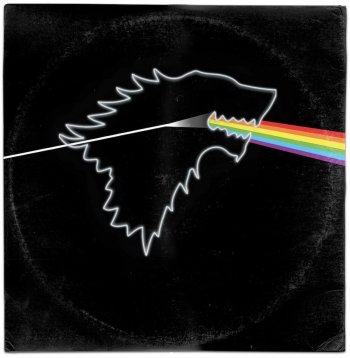 Il sigillo di casa Stark sulla copertina di "Dark Side Of The Moon" dei Pink Floyd
