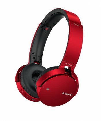 Sony MDR-XB650BT Cuffie Chiuse Wireless con bassi potenziati, Driver da 30 mm, Bluetooth, NFC, Rosso