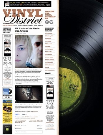 The Actions on The Vinyl District (Artist Of The Week)