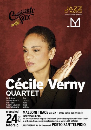 Locandina concerto jazz Cècile Verny Quartet Malloni Trace Porto S Elpidio mercoledì 24 febbraio.jpg