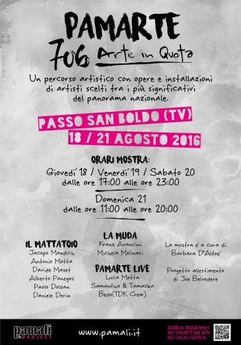 Pamali Festival 2016 • 7^ Edizione • 18/19/20/21 Agosto 2016 • Passo San Boldo