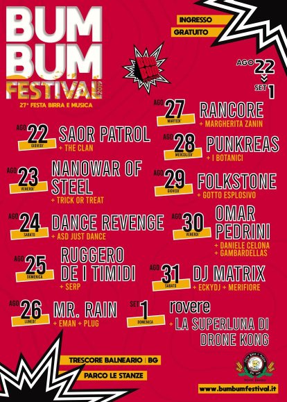 Programma Bum Bum Festival 2019