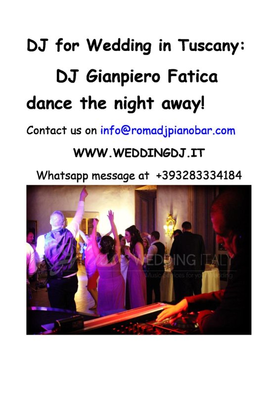 Wedding Dj Tuscany Dj Gianpiero Fatica