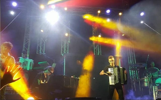 Manuel Burroni sul palco