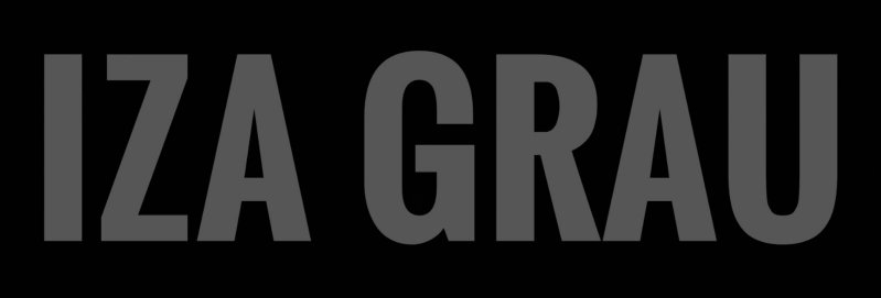 Iza Grau Logo - Grey on Black