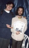 Xabier fotografato nel backstage della MilanoSuona'98.