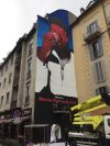 Richard Wilson all'opera fuori dall'Universit&agrave; Statale