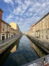 Naviglio Grande svuotato - foto di Enrico Molteni del 18 aprile 2020